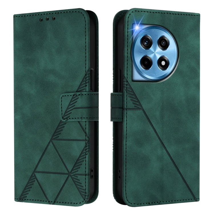For OnePlus 12 5G Global Crossbody 3D Embossed Flip Leather Phone Case