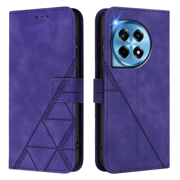 For OnePlus 12R 5G Global Crossbody 3D Embossed Flip Leather Phone Case