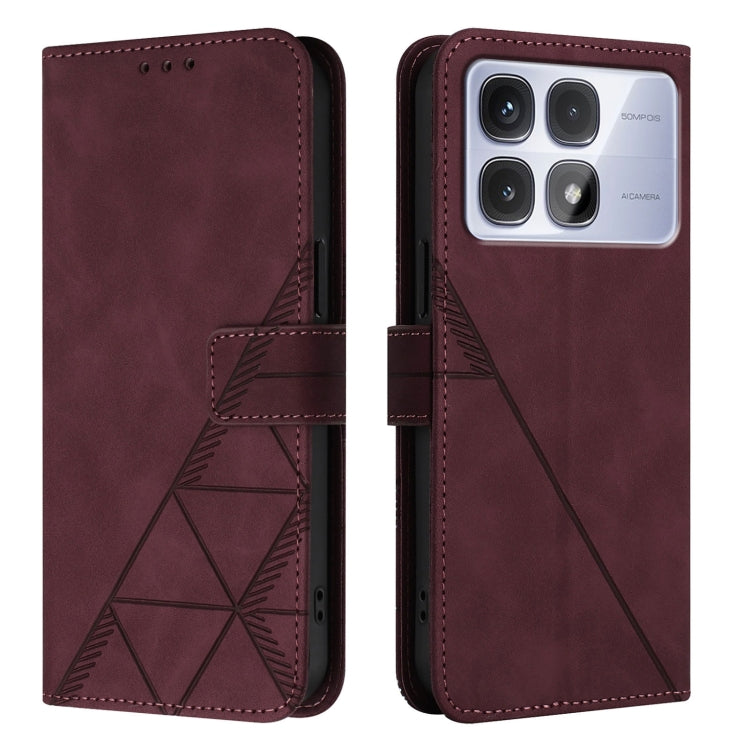 For Redmi K70 Ultra 5G Global Crossbody 3D Embossed Flip Leather Phone Case