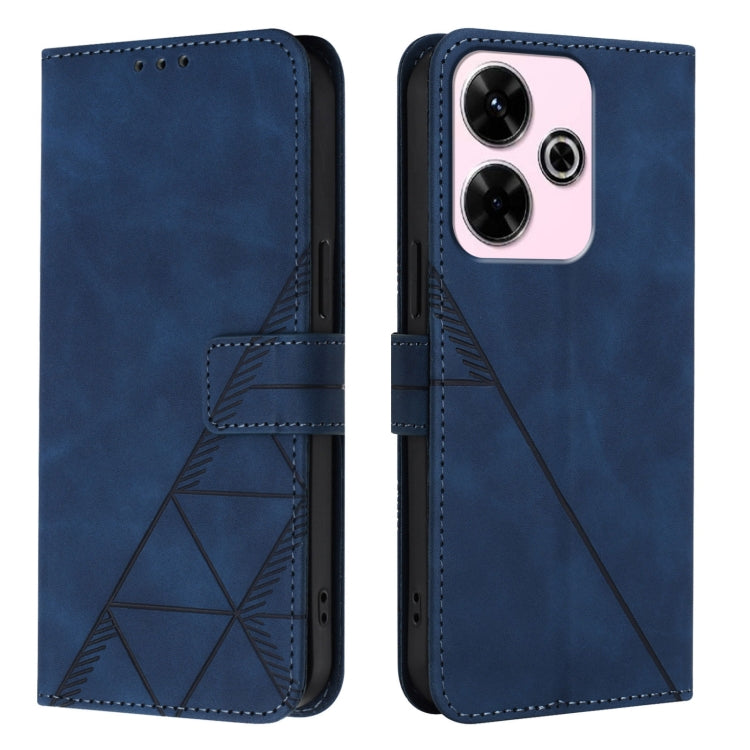 For Redmi 13 4G / Note 13R Crossbody 3D Embossed Flip Leather Phone Case