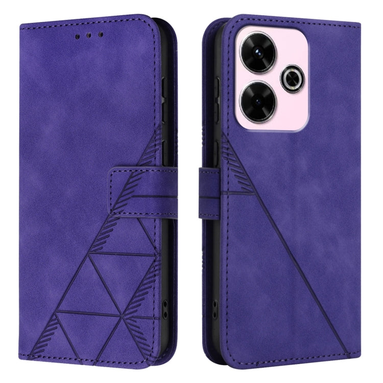 For Redmi 13 4G / Note 13R Crossbody 3D Embossed Flip Leather Phone Case