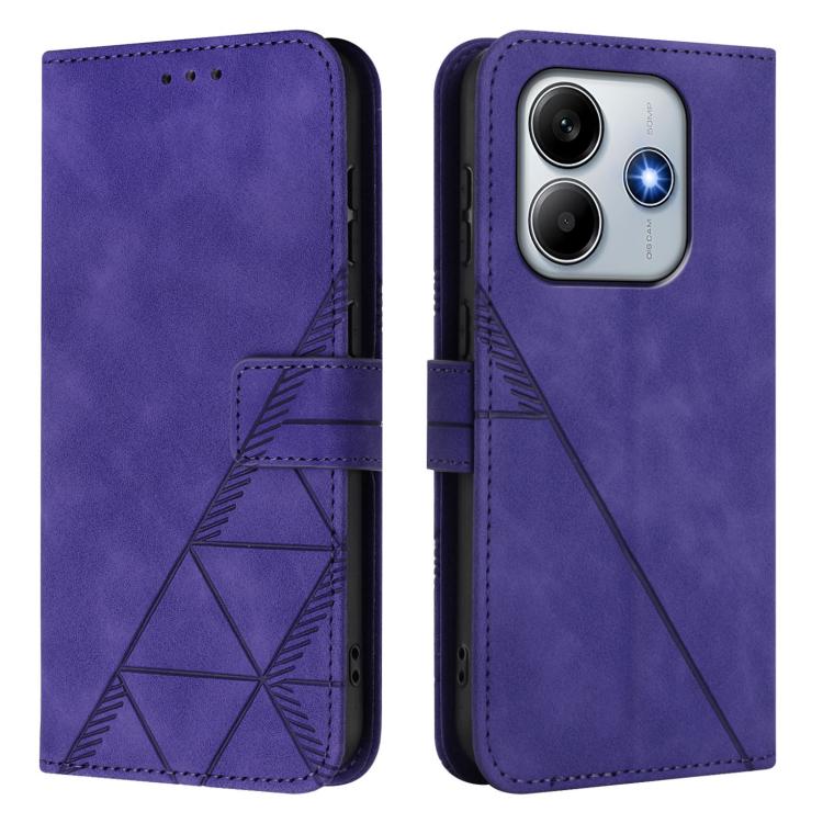 For Redmi Note 14 4G 163.25mm Crossbody 3D Embossed Flip Leather Phone Case