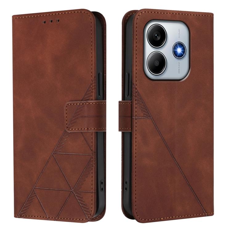 For Redmi Note 14 5G Global Crossbody 3D Embossed Flip Leather Phone Case