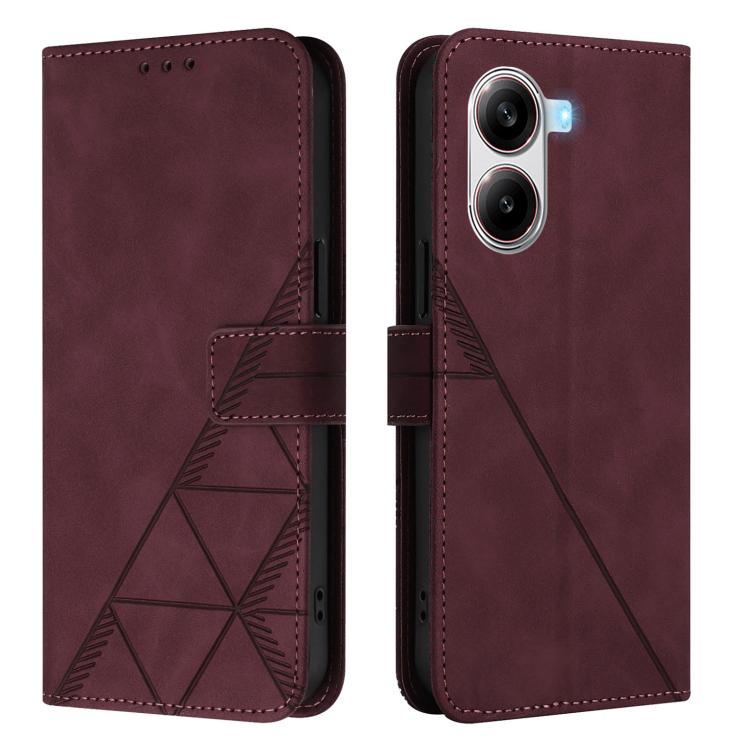 For Redmi Turbo 4 Crossbody 3D Embossed Flip Leather Phone Case