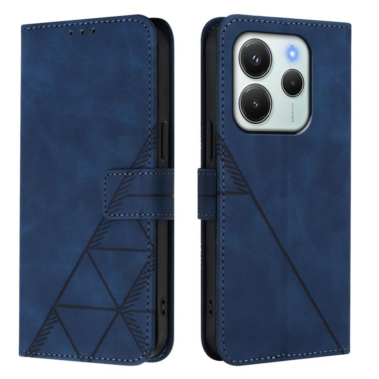 For Redmi Note 14 4G EU 164.84mm Crossbody 3D Embossed Flip Leather Phone Case