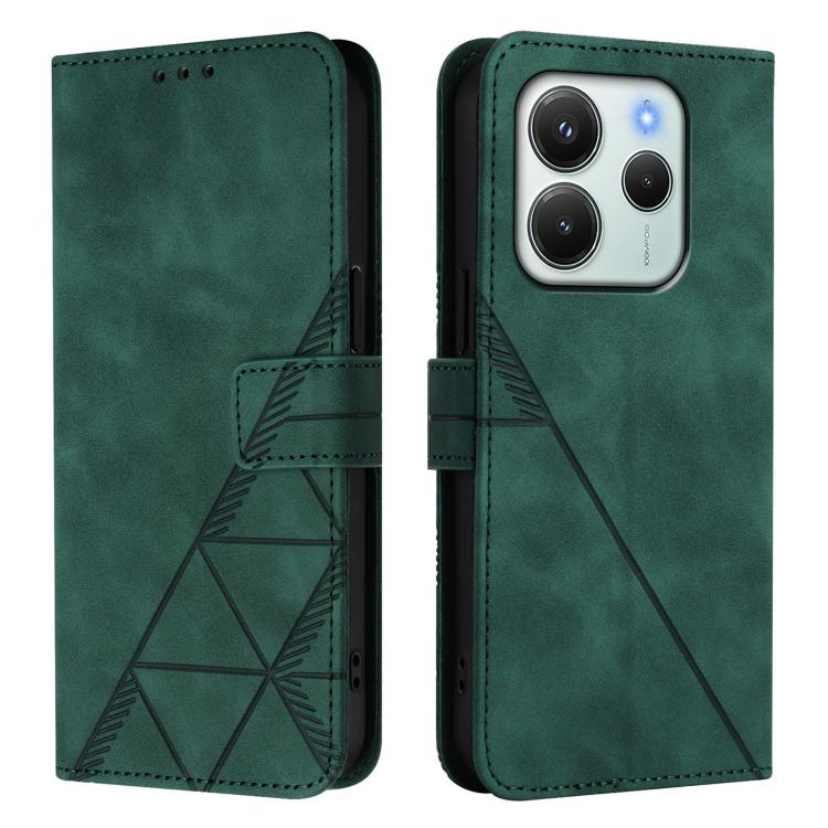 For Redmi Note 14 4G EU 164.84mm Crossbody 3D Embossed Flip Leather Phone Case