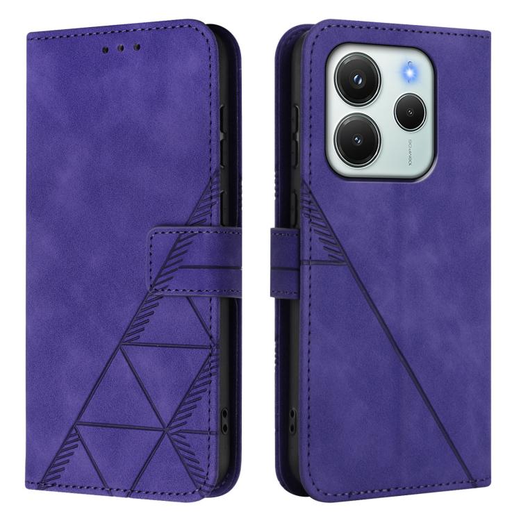 For Redmi Note 14 4G EU 164.84mm Crossbody 3D Embossed Flip Leather Phone Case