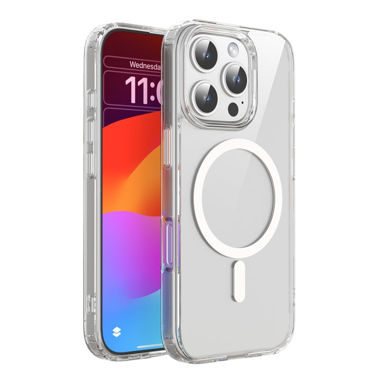 For iPhone 16 Pro Max Mutural Ice Series MagSafe Magnetic TPU Phone Case - Transparent