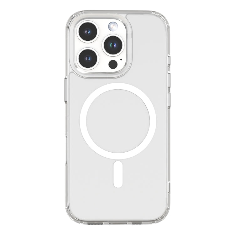 For iPhone 16 Plus Mutural Ice Series MagSafe Magnetic TPU Phone Case - Transparent