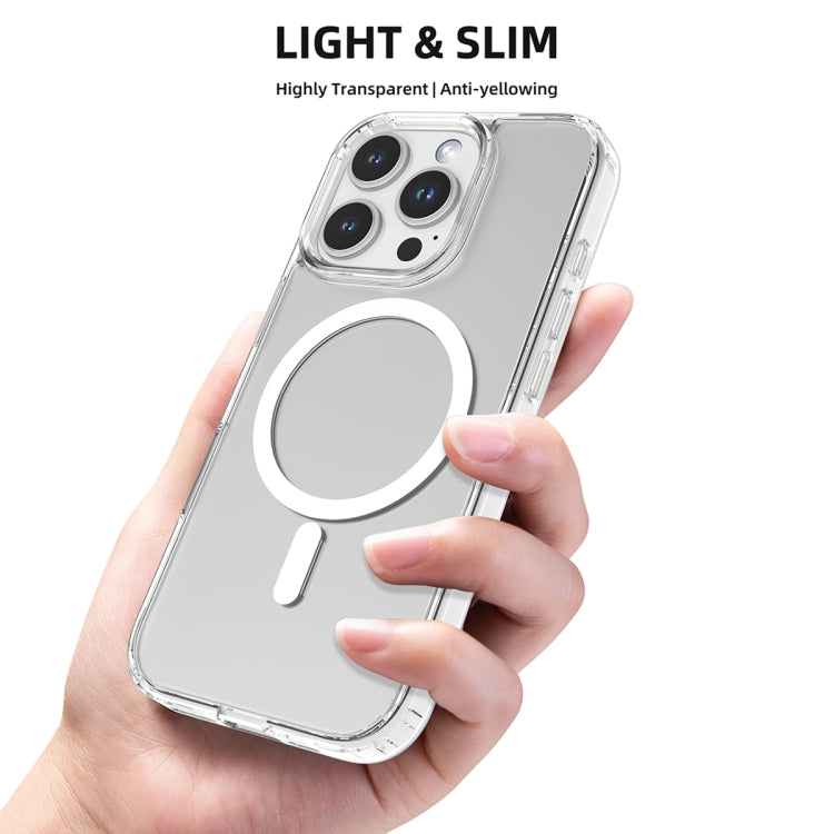 For iPhone 16 Plus Mutural Ice Series MagSafe Magnetic TPU Phone Case - Transparent