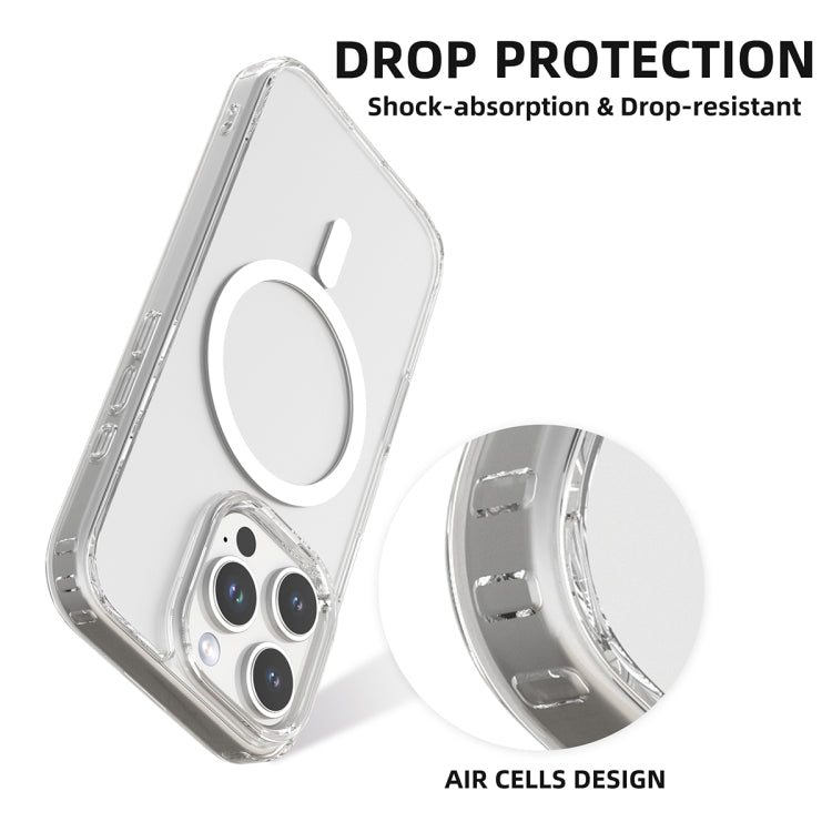 For iPhone 16 Plus Mutural Ice Series MagSafe Magnetic TPU Phone Case - Transparent
