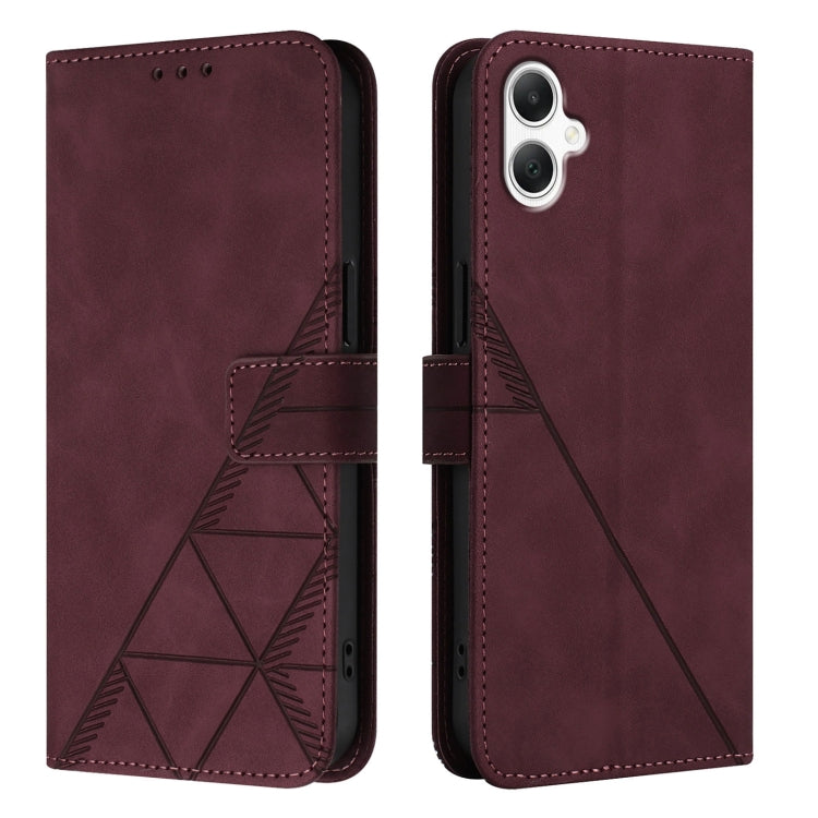 For Samsung Galaxy A06 4G Crossbody 3D Embossed Flip Leather Phone Case