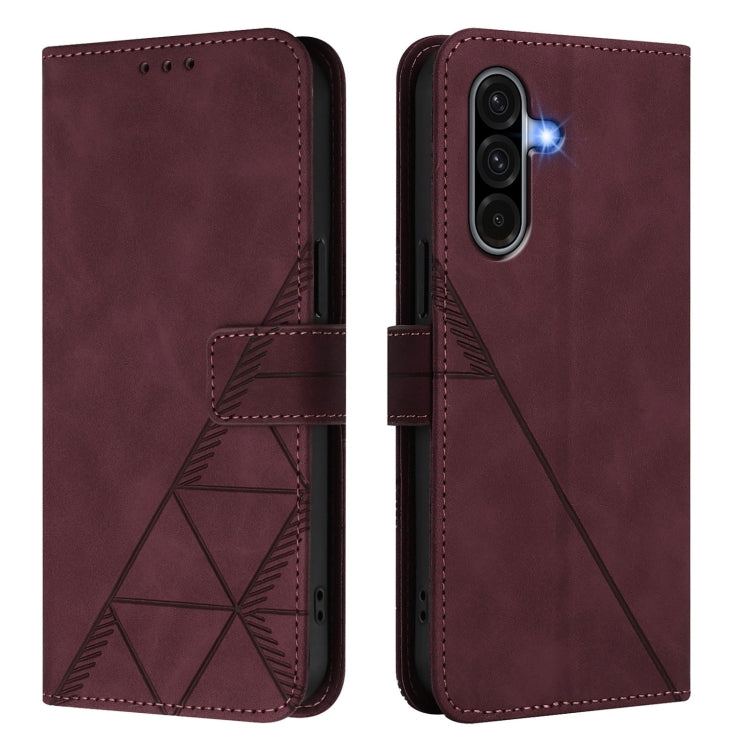 For Samsung Galaxy A56 5G Global Crossbody 3D Embossed Flip Leather Phone Case