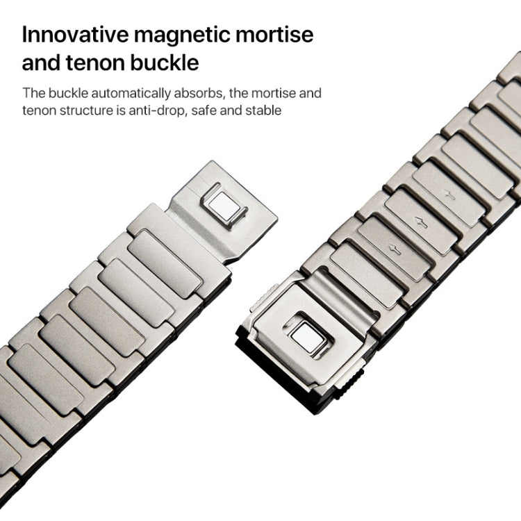 22mm I-shaped Magnetic Buckle Pure Titanium Watch Band