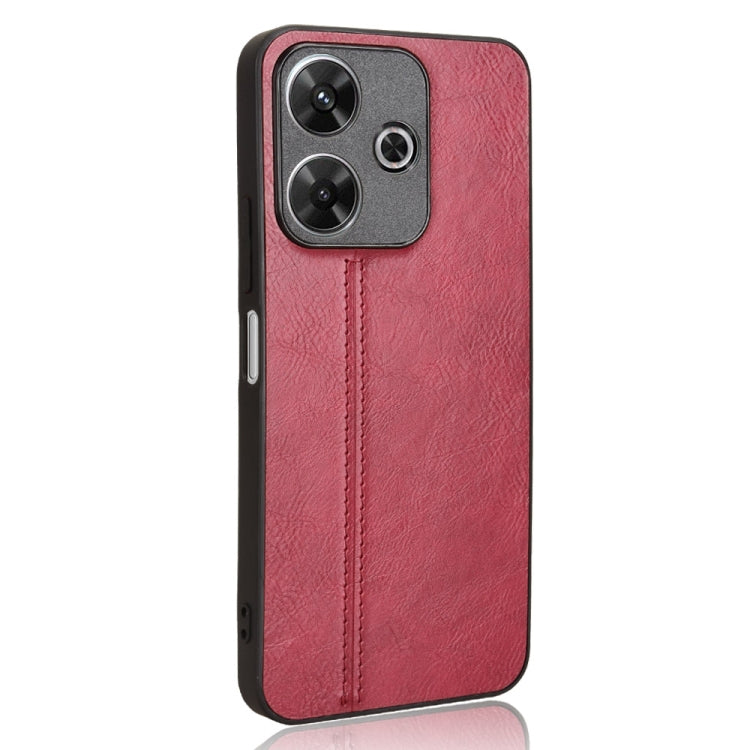 For Redmi 13 4G / Redmi Note 13R 5G Cow Pattern Sewing Back Cover Phone Case