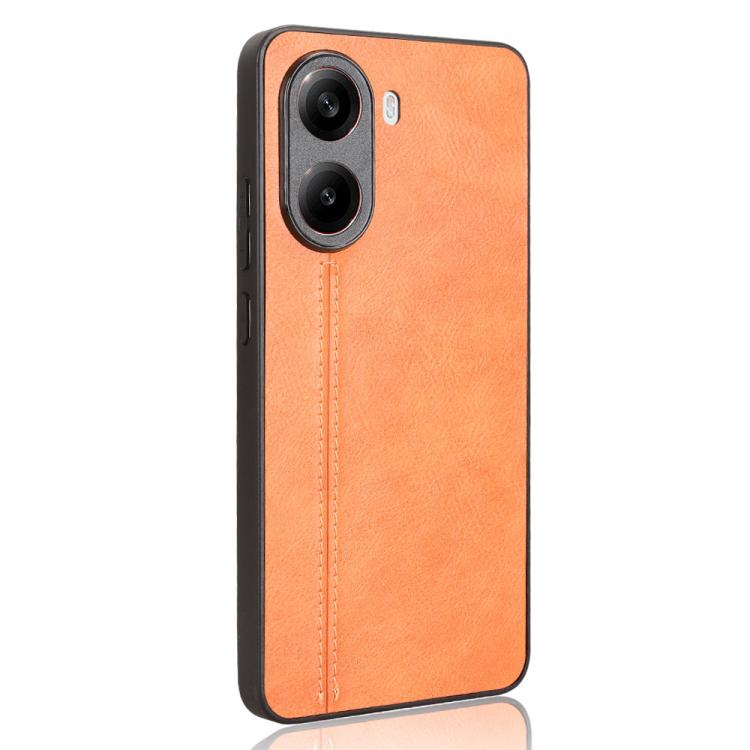 For Redmi Turbo 4 Cow Pattern Sewing Back Cover Phone Case