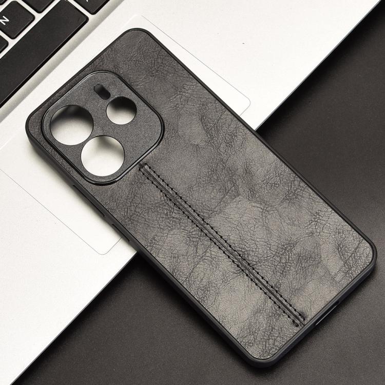 For Redmi Note 14 4G 163.25mm Cow Pattern Sewing Back Cover Phone Case