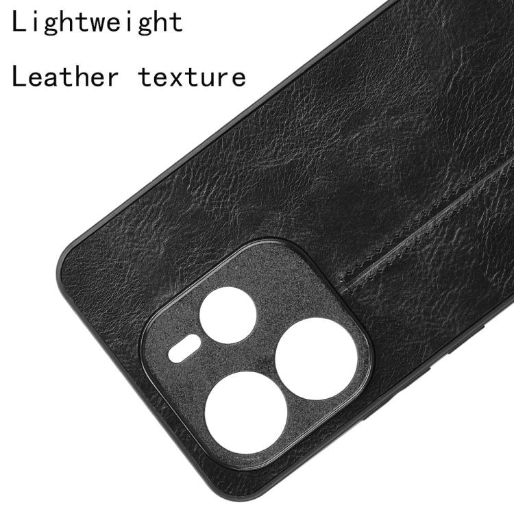 For Redmi Note 14 4G 163.25mm Cow Pattern Sewing Back Cover Phone Case
