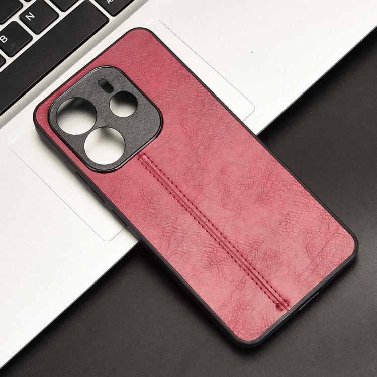 For Redmi Note 14 4G 163.25mm Cow Pattern Sewing Back Cover Phone Case