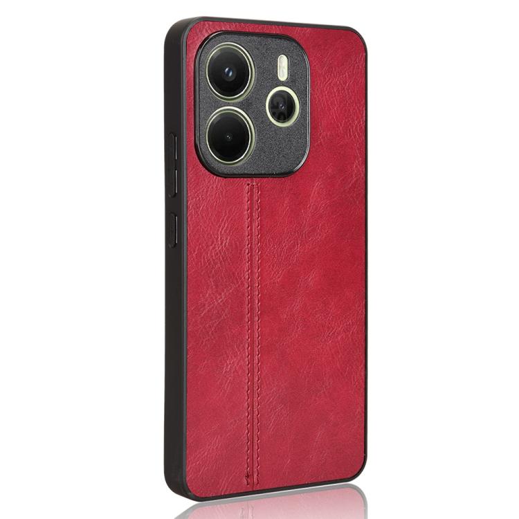 For Redmi Note 14 4G 163.25mm Cow Pattern Sewing Back Cover Phone Case