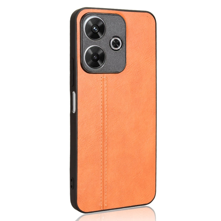 For Redmi 13 4G / Note 13R 5G Cow Pattern Sewing Card Bag Phone Case