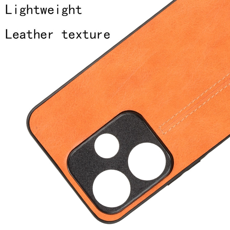 For Redmi 13 4G / Note 13R 5G Cow Pattern Sewing Card Bag Phone Case