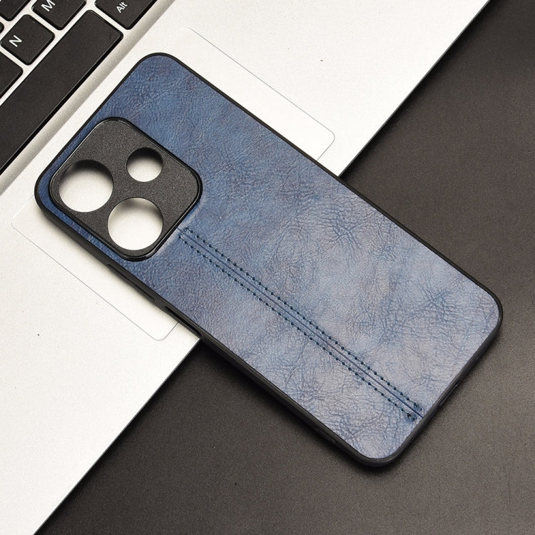 For Redmi 13 4G / Note 13R 5G Cow Pattern Sewing Card Bag Phone Case
