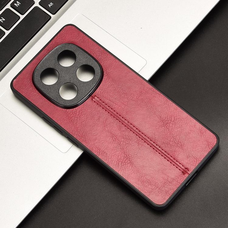 For Redmi Note 14 Pro 4G Cow Pattern Sewing Card Bag Phone Case