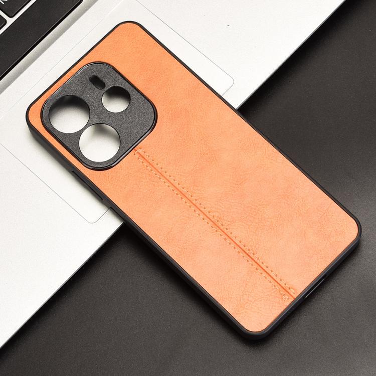 For Redmi Note 14 4G 163.25mm Cow Pattern Sewing Card Bag Phone Case