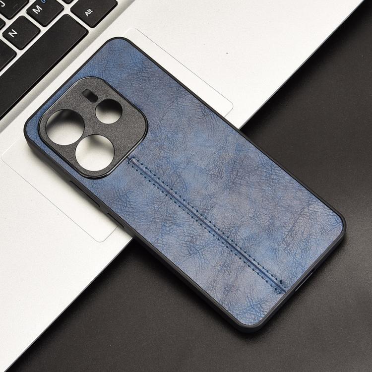 For Redmi Note 14 4G 163.25mm Cow Pattern Sewing Card Bag Phone Case