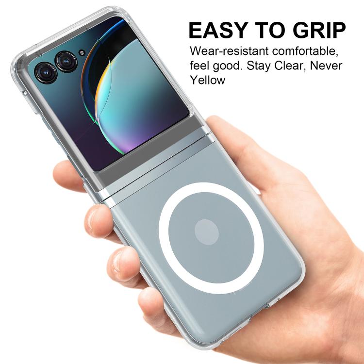 For Motorola Razr 70 / 60 / 50  Scratchproof PC Transparent MagSafe Phone Case - Transparent