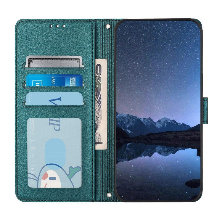 For Redmi Note 14 Pro 5G Cat Rat Embossed Pattern RFID Leather Phone Case with Lanyard