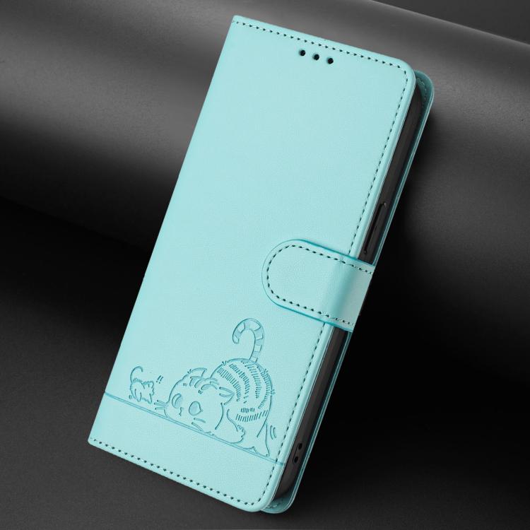 For Redmi Note 15 Pro+ 5G Global 163.3mm Cat Rat Embossed Pattern RFID Leather Phone Case with Lanyard