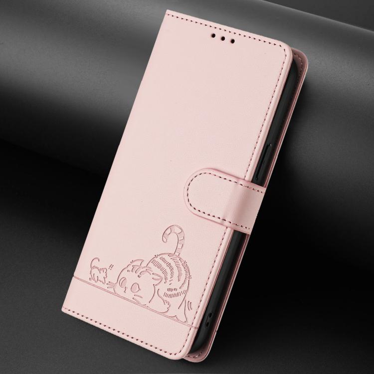 For Redmi Note 15 Pro+ 5G Global 163.3mm Cat Rat Embossed Pattern RFID Leather Phone Case with Lanyard