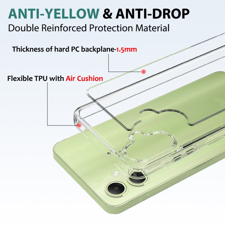 For Samsung Galaxy A06 4G Scratchproof Acrylic TPU Phone Case - Transparent