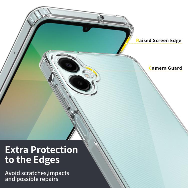 For Samsung Galaxy A06 5G Scratchproof Acrylic TPU Phone Case - Transparent