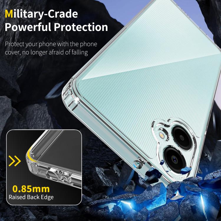For Samsung Galaxy A06 5G Scratchproof Acrylic TPU Phone Case - Transparent