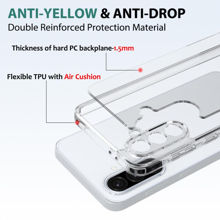 For Samsung Galaxy A17 / F17 / M17 Scratchproof Acrylic TPU Phone Case - Transparent