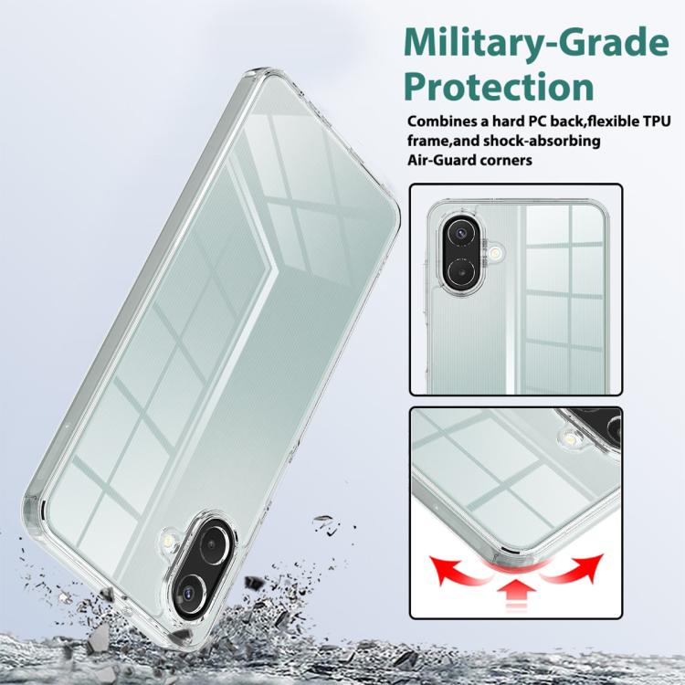 For Samsung Galaxy A07 / M17e / F07e Scratchproof Acrylic TPU Phone Case - Transparent