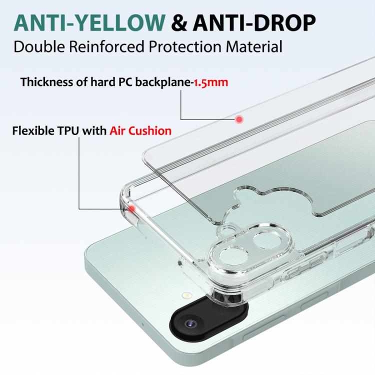 For Samsung Galaxy A07 / M17e / F07e Scratchproof Acrylic TPU Phone Case - Transparent