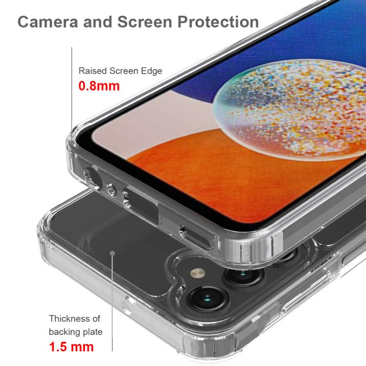 For Galaxy A27 5G Scratchproof Acrylic TPU Phone Case - Transparent