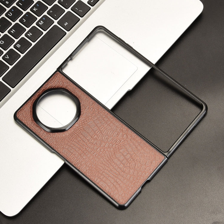 For Honor Magic V3 Crocodile Texture Back Cover Phone Case