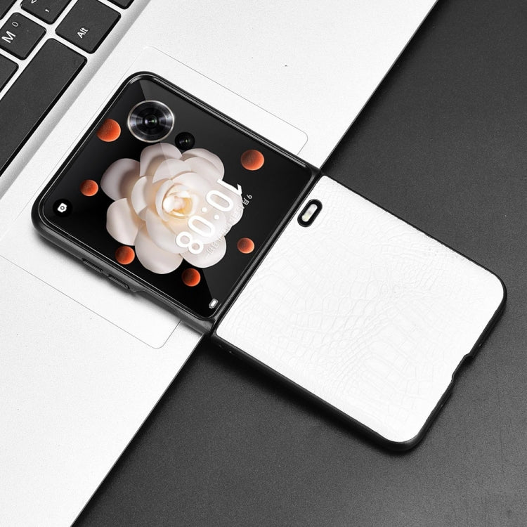 For Honor Magic V Flip Crocodile Texture Back Cover Phone Case