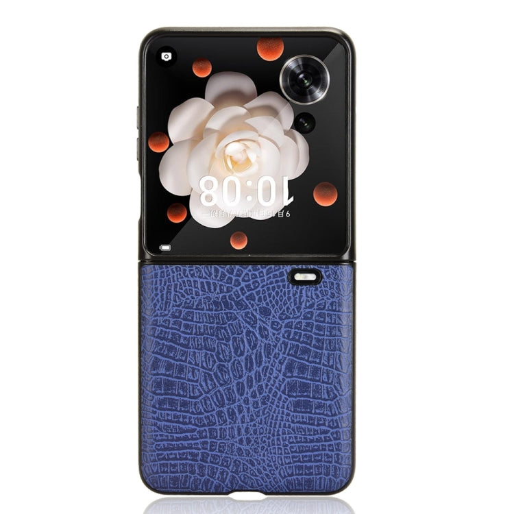 For Honor Magic V Flip Crocodile Texture Back Cover Phone Case