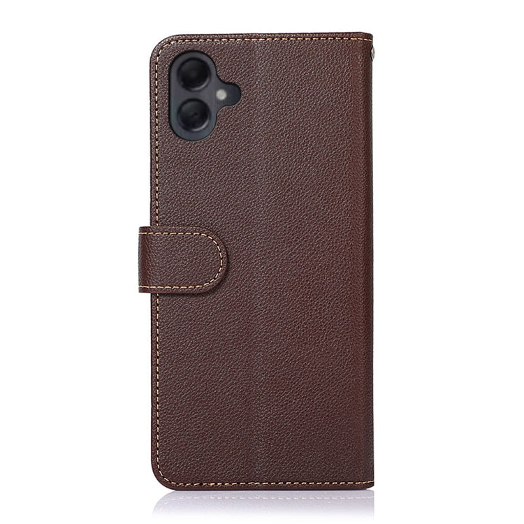 For Samsung Galaxy A06 4G KHAZNEH Litchi Texture Leather RFID Phone Case