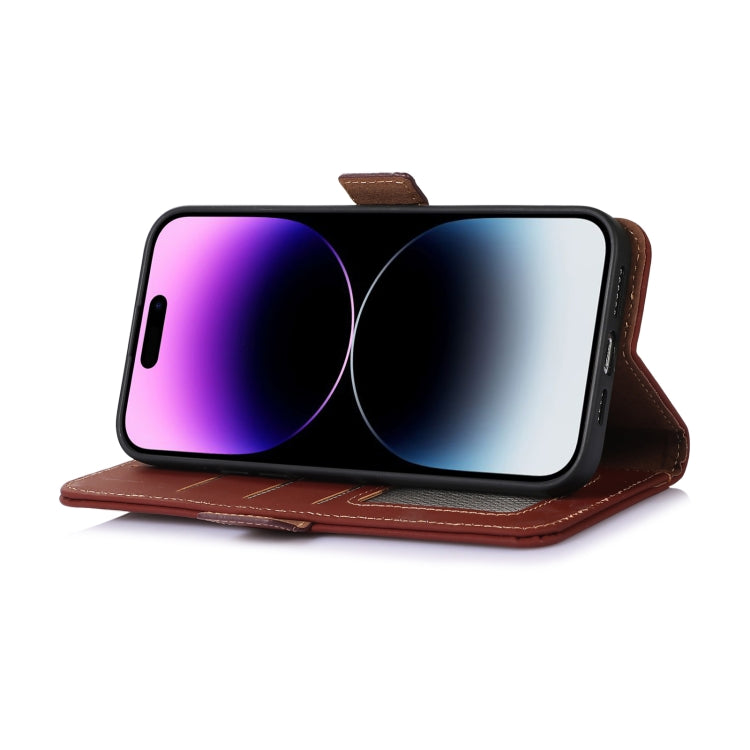 For Samsung Galaxy A36 5G Genuine Leather Magnetic RFID Leather Phone Case