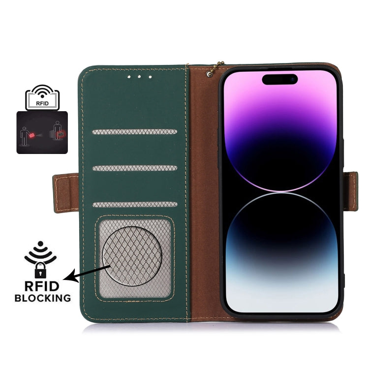 For Samsung Galaxy A26 5G Genuine Leather Magnetic RFID Leather Phone Case