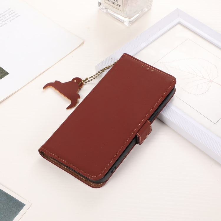 For Samsung Galaxy A56 5G Genuine Leather Magnetic RFID Leather Phone Case