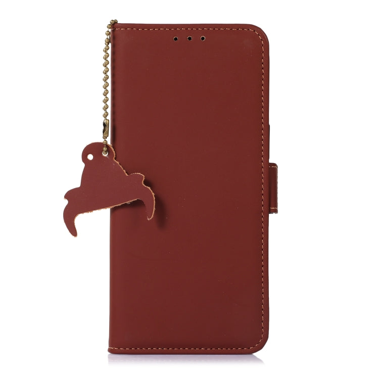 For Samsung Galaxy A56 5G Genuine Leather Magnetic RFID Leather Phone Case