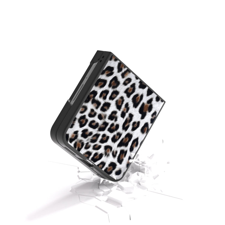 For Huawei nova Flip Black Frame Leopard Phone Case